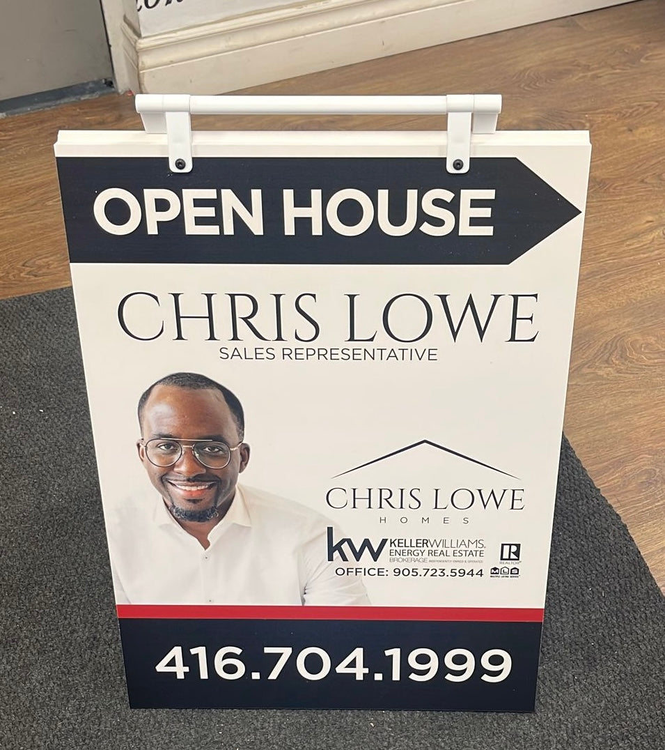 Custom Sandwich Board Sign | Outdoor A-Frame for Realtors, Retail Stores
